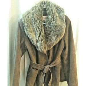 Women's Suede Leather Jacket Size L